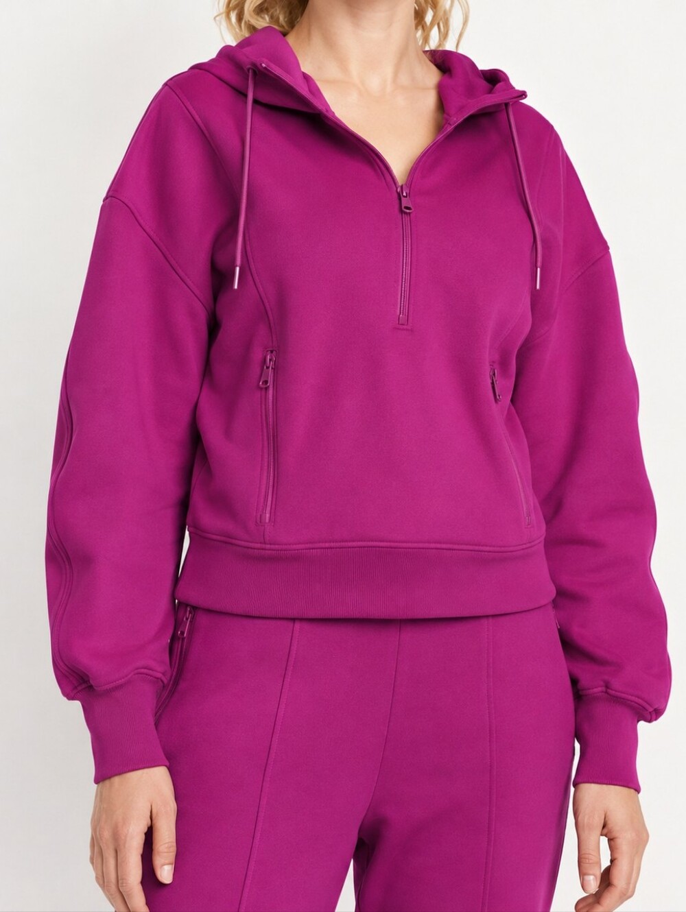 Old Navy Women's Dynamic Fleece Half Zip Sweatshirt Hoodie Virtual Orchid Size S